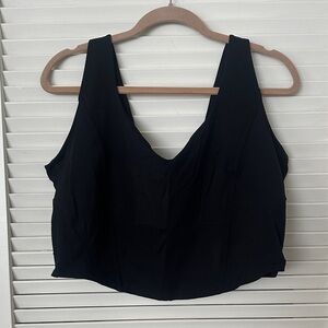 Black Sleeveless Crop Top